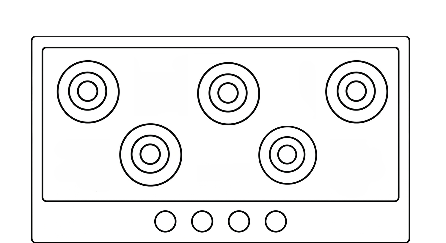 5 Zones Induction Cooktops