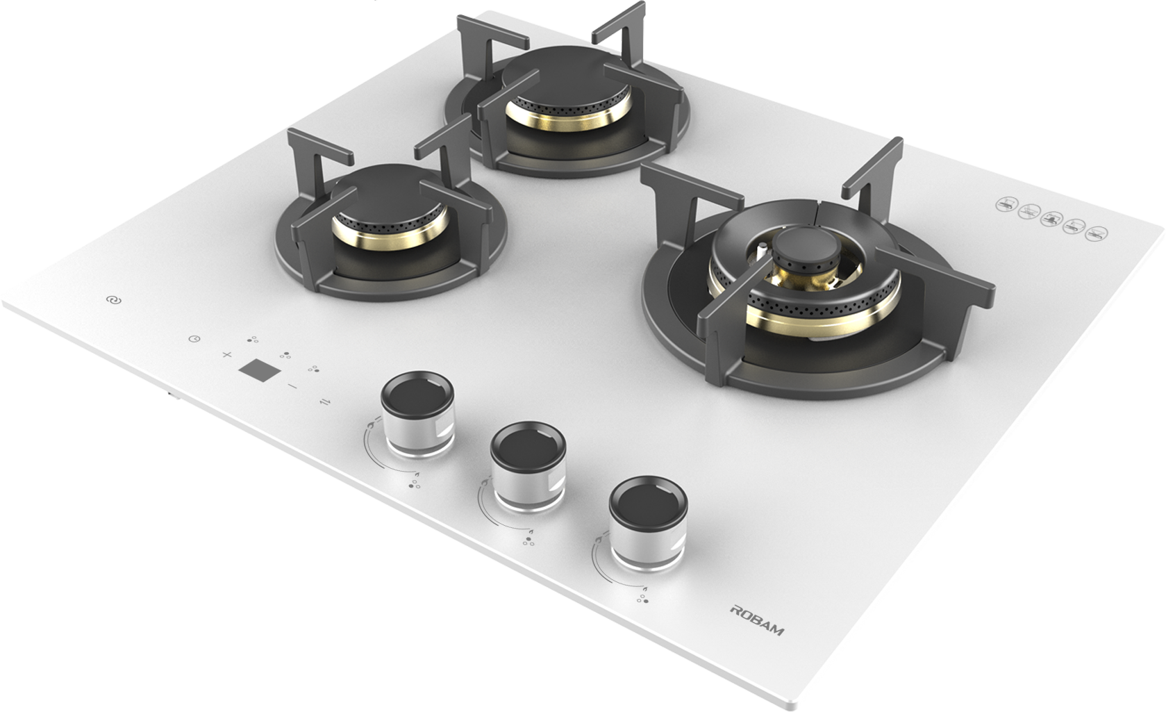 H32W Glass 3 Burners (600mm) image 1