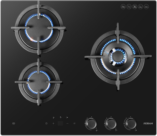 H32 Glass 3 Burners (600mm) image 0