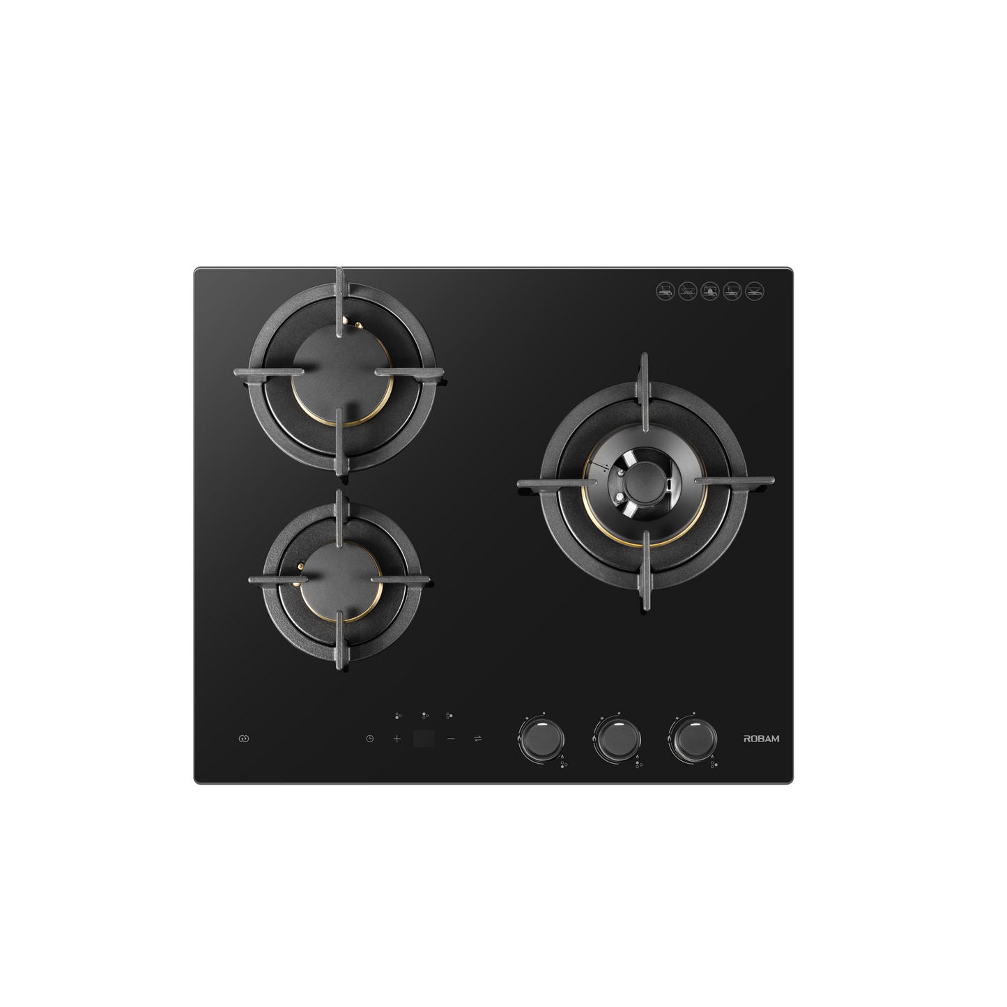 7B7H32 60cm 3 Burners Gas On Glass Cooktop - 23mj