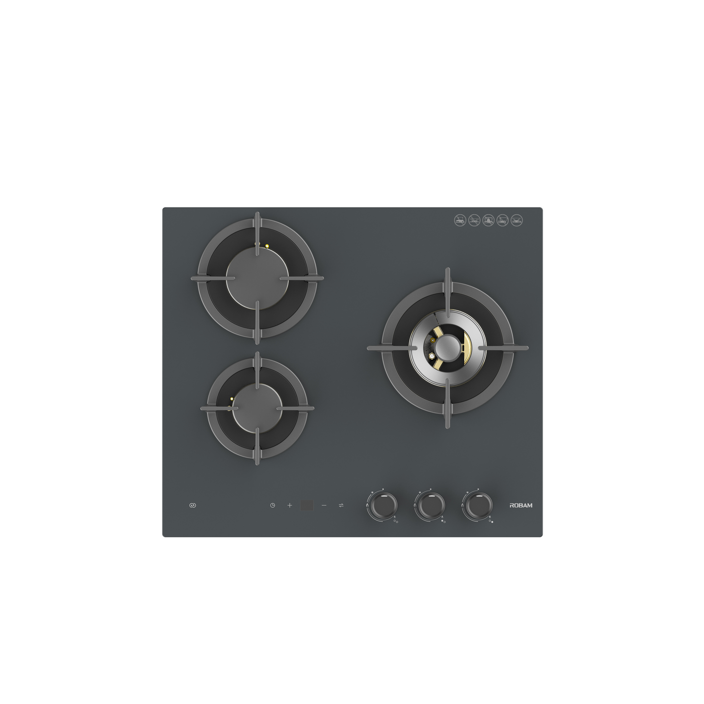 7B7H32G 60cm 3 Burners Gas On Glass Cooktop - 23mj