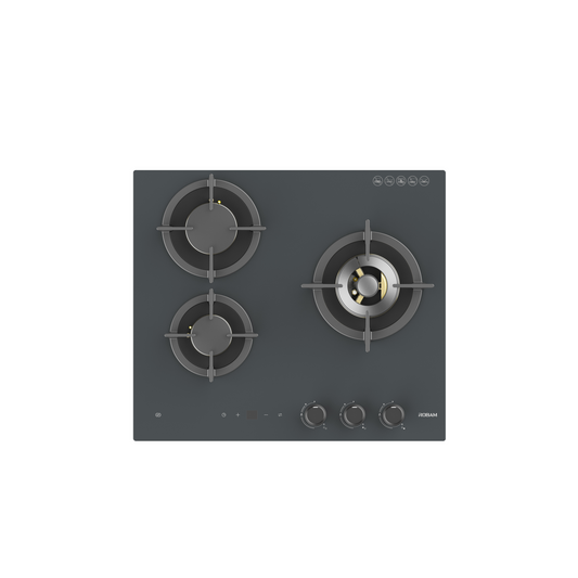 7B7H32G 60cm 3 Burners Gas On Glass Cooktop - 23mj