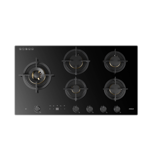 9B7H50 90cm 5 Burners Gas On Glass Cooktop - 23mj