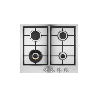 G411 60cm 4 Burners Gas Cooktop -  Stainless Steel - 18mj