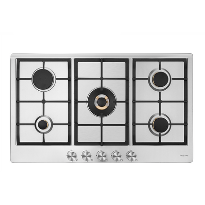 G511 86cm 5 Burners Gas Cooktop - Stainless Steel - 18mj