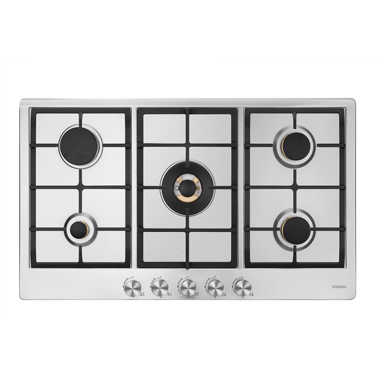 G511 86cm 5 Burners Gas Cooktop - Stainless Steel - 18mj