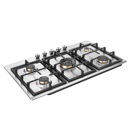 G511 86cm 5 Burners Gas Cooktop - Stainless Steel - 18mj