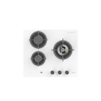 7B7H32W 60cm 3 Burners Gas On Glass Cooktop - 23mj