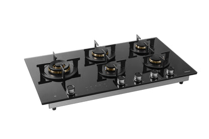 9B7H50 90cm 5 Burners Gas On Glass Cooktop - 23mj